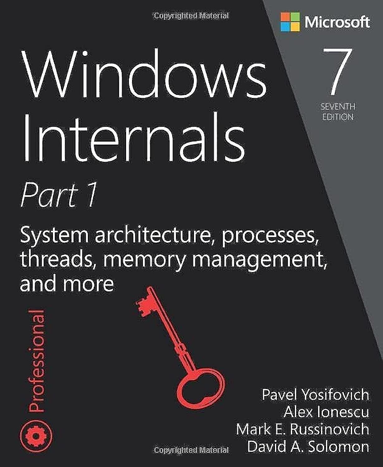 Windows Internals: System architecture, processes, threads, memory management, and more, Part 1 (Developer Reference)