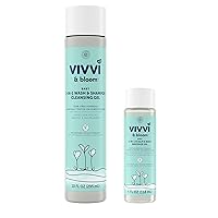 Vivvi & Bloom Gentle 2-in-1 Baby Scalp & Body Massage Oil, for Massage to Remove Dry Flakes on Scalp, 4 fl. Oz with Vivvi & Bloom Gentle 2-in-1 Baby Wash & Shampoo Cleansing Gel, 10 fl. Oz