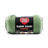 Red Heart Ombre Yarn, GREEN APPLE