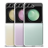 Ringke Slim [Prevents Oily Smudges] Compatible with Samsung Galaxy Z Flip 5 Case, Anti-Fingerprint Technology Smudge Proof Translucent Phone Cover for Women, Men - Matte Clear