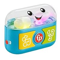 Fisher-Price Laugh & Awaken Headphones Toy for Toddlers, Music, Lights, Multilingual, 6 Months+