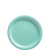 Robin's Egg Blue Round Paper Plates - 6.75