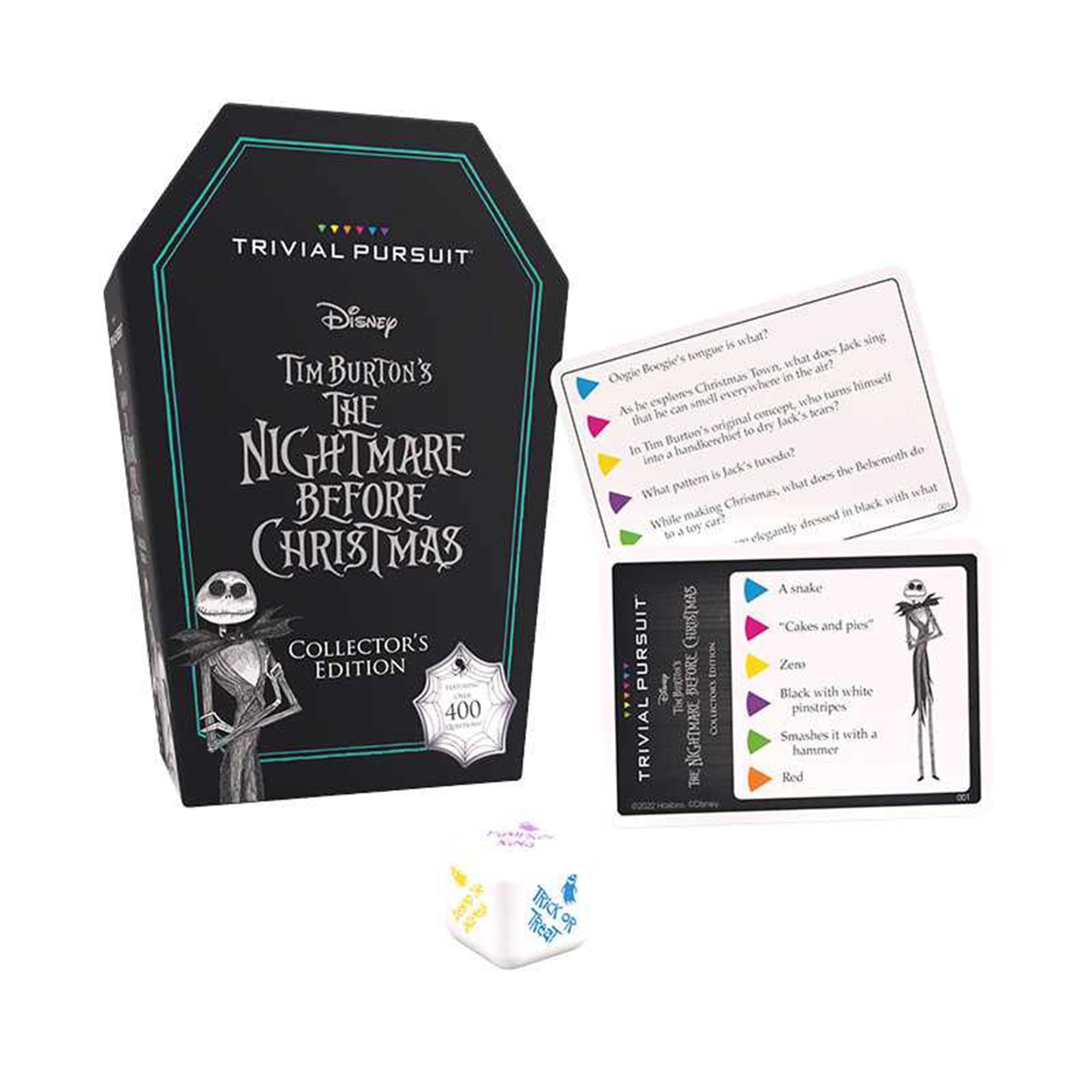 TRIVIAL PURSUIT: Disney Tim Burton’s The Nightmare Before Christmas | Collectible Trivia Board Game Featuring 420 Questions from Classic Stopmotion Film | Officially-Licensed Disney Game & Merchandise