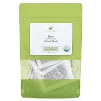 Biokoma Pure and Organic Rue Dried Herb 1.5oz 30 Tea Bags in Resealable Moisture Proof Pouch, USDA Certified Organic - Herbal Tea, No Additives, No Preservatives, No GMO