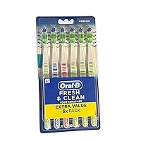 Oral-B Toothbrushes Fresh & Clean Medium 6 Count, 6 Count