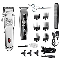 Cordless Hair Clippers and Trimmers for Men - Barber Electric Men Clippers & Trimmers Sets - Grooming Beard & Hair Cutting Kits (20 Pieces)