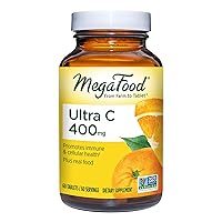 Ultra C-400 mg - Immune Support Supplement and Support for Cellular Health with 400mg Vitamin C Plus Real Food - Vegan, Kosher, and Non-GMO - Made Without 9 Food Allergens - 60 Tabs