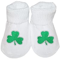 Irish Shamrock Newborn Baby Booties