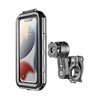 Interphone, Quiklox Universal Mobile Phone Waterproof Hardcase for Motorcycle, Bike and Car, Universal Waterproof Hard Case Smartphone with Protections on Screen and Corners, with Anti-Slip Straps