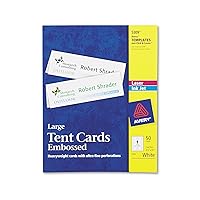 Avery Printable Large Tent Cards, Laser & Inkjet Printers, 50 Cards, 3.5 x 11 (5309)