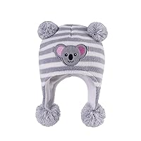 LANGZHEN Toddler Kids Infant Winter Hat,Earflap Knit Warm Cap Fleece Lined Beanie for Baby Boys Girls