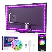 GHome Smart SL1 TV LED Backlight, Smart WiFi Strip Light Compatible with Alexa and Google Home, App Control, Music Sync 16 Million Rgb Red Green Blue 9.2Ft ST1-B