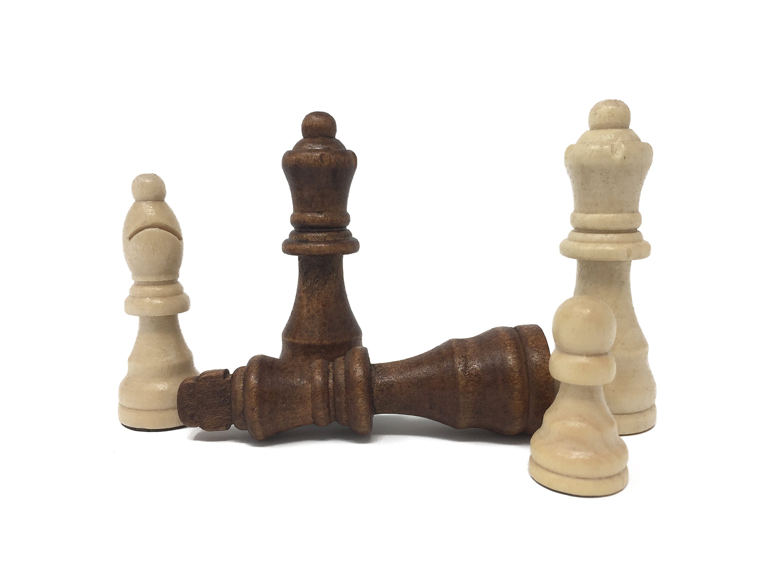 John N. Hansen Games Classic Natural Wood Wooden Chess Set 15” Inlaid Board with Hand Carved Chessmen and Storage, Black, TM-4