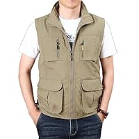 Sleeveless Jacket Men's Winter Jackets Multi-Pocket Vest Work MAN Waistcoat Fishing Clothing Hunting Pockets Male