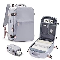 WONHOX Large Travel Work Business Backpack Carry on flight approved 17 inch Laptop Backpack for Women Men with Laptop compartment mochila de viaje.