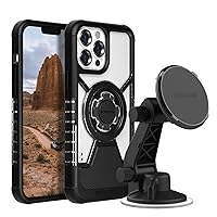 Rokform - iPhone 13 Pro Max Crystal Case + Magnetic Windshield Suction Phone Mount