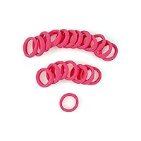 Small Hair Ties - Pink - 1 Inch Seamless No-Damage Ponytail Holders for Kids, Braids and Thin Hair - 20 Count