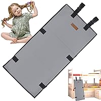 Bunk Bed Step Pads, Bunk Bed Ladder Cover, 31x15in Bunk Bed Ladder Pads, Folding Bunk Bed Step Pads with Adjustable Buckles, Prevent Climbing for Child Kids Grey