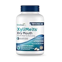 Oracoat XyliMelts Dry Mouth Relief Oral Adhering Discs Slightly Sweet with Xylitol, for Dry Mouth, Stimulates Saliva, Non-Acidic, Day and Night Use, Time Release for up to 8 Hours, 230 Count