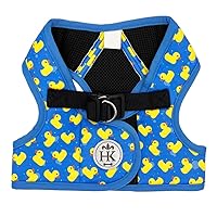 Hudson Harness | Lucky Ducky (Medium, 15-22lbs) | Easy Control Step-in Mesh Vest Harness for Dogs with Reflective Strips for Safety | H&K Walking, Training Harness for Dogs
