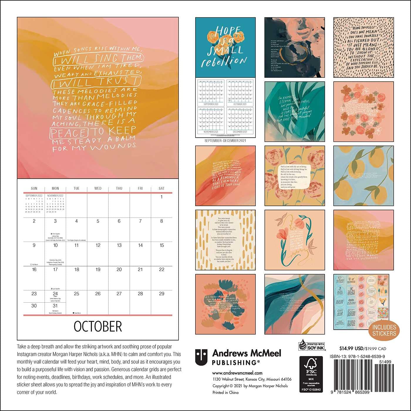 All Along You Were Blooming 2022 Wall Calendar: Thoughts for Boundless Living