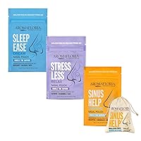 Nasal Inhalation Pouch (Sinus Help, Stress Less, and Sleep Ease) Assortment (3 Pack)