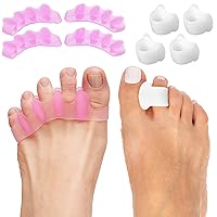 ZenToes Bunion Straighteners and Toe Separators Foot Pain Relief Bundle (White & Pink)