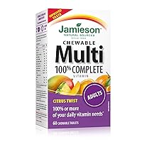 100% Complete Chewable Multivitamin for Adults Citrus Twist Multi, 60 chewable Tablets