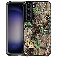 CARLOCA Compatible with Samsung Galaxy S23 Case,Forest Camping Camo Autumn Samsung Galaxy S23 Cases for Girls Women,Fashion Graphic Design Shockproof Anti-Scratch Drop Protection Case