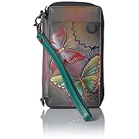 Anna by Anuschka Women's Hand-Painted Genuine Leather Smartphone Case & Wallet - Butterfly Paradise