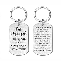 Sobriety Gifts for Men Women - Sober Anniversary Keychain Keepsake - Recovery AA NA Gift