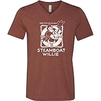 Steamboat Willie Vintage Classic Wave Tri Blend V-Neck Shirt
