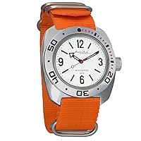 Vostok Amphibian Automatic Mens Self-Winding Diver Amphibia 710 Case Wrist Watch (710486: Orange)