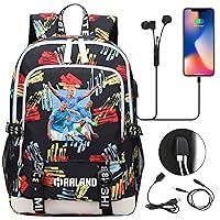 BOLAKE Classic Erling Haaland Knapsack with USB Charging Port-Youth Teens Daily Bookbag Casual Students Daypack