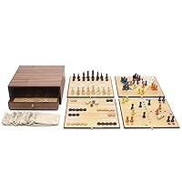 Collector's Edition 5-in-1 Game Set with Walnut & Oak Finish