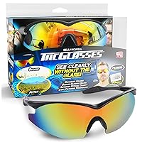 Bell+Howell TACGLASSES One-Size-Fits-All Polarized Sports Sunglasses for Men/Women, Unisex, Military Eyewear As Seen On TV