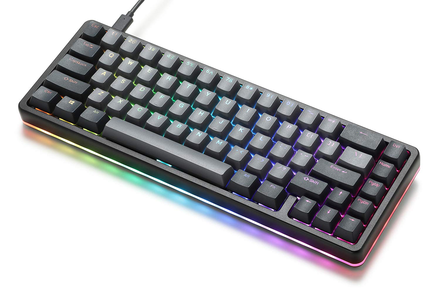 DROP ALT High-Profile Mechanical Keyboard — 65% (67 Key) Gaming Keyboard, Hot-Swap Switches, Programmable Macros, RGB LED Backlighting, USB-C, Doubleshot PBT, Aluminum Frame (Cherry MX Brown, Black)