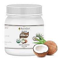 100% Organic Coconut Oil - USDA Certified - Stimulates Hair Growth, Promotes Thicker and Stronger Hair - Moisturizes and Nourishes Skin | Improves Skin Texture | 16 ounce