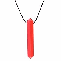 ARK's Krypto-Bite Chewable Gem Necklace Chew Jewelry (Soft, Red)