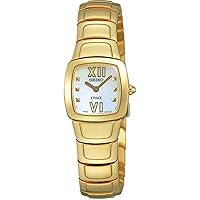 Seiko Vivace Womens Analog Quartz Watch with Stainless Steel Gold Plated Bracelet SUJ778