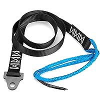 64 Inch Plow Strap for ATV UTV Winch, Heavy Duty Snow Plow Lift Strap, 3200lb High Tensile Strength Winch Snow Plow Strap for Use with Standard or Wide Winches