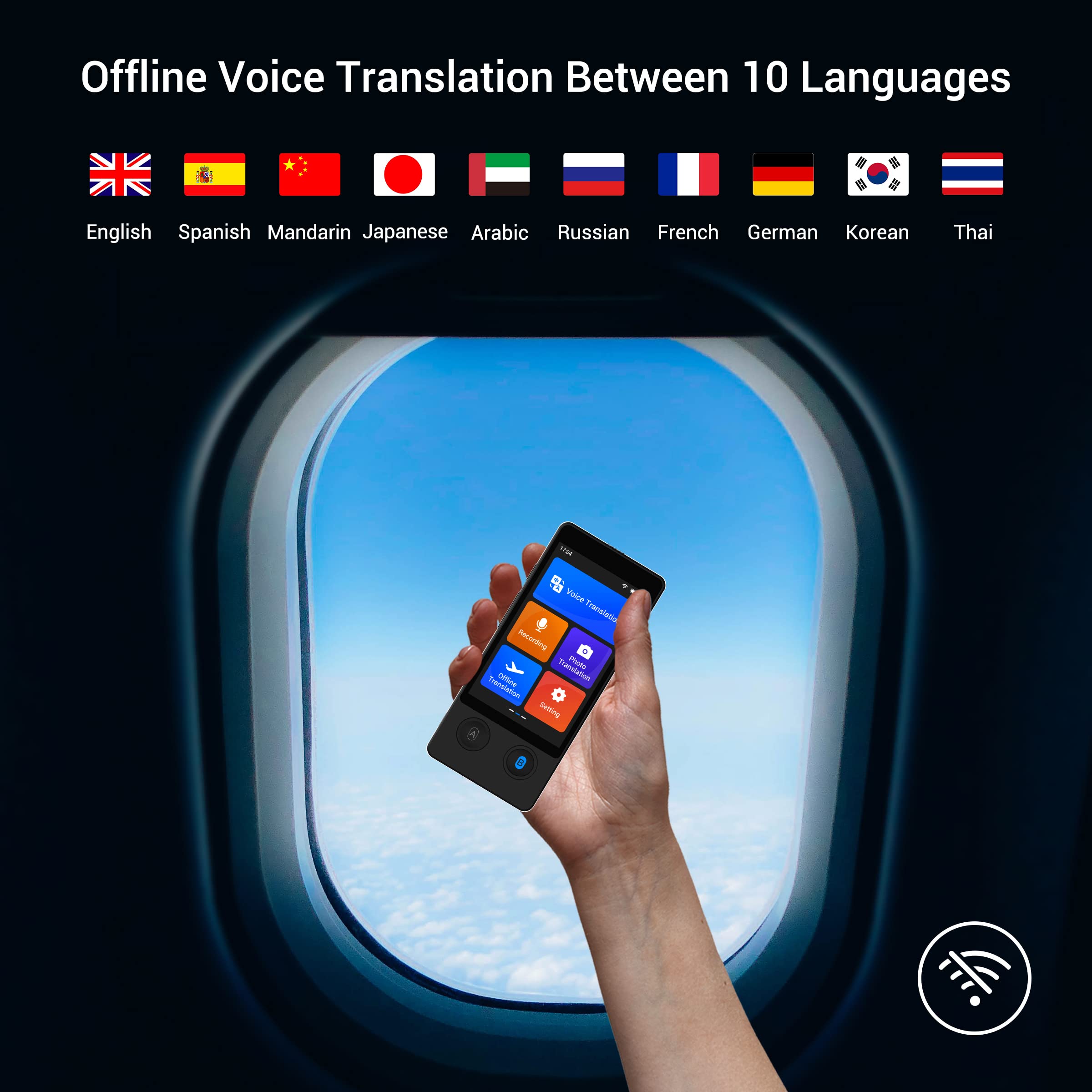 Wooask W12 Language Translator Device Accurate Offline Online Translation 2023 3.7