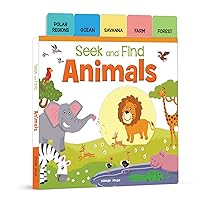 Seek And Find: Animals: Early Learning Board Books With Tabs