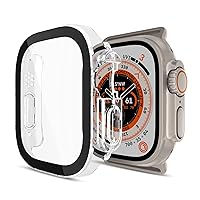 Pelican Protector Case for Apple Watch Ultra 2 / Ultra w/ Built-In Screen Protector [49mm] - Clear 9H Tempered Glass & Transparent Bumper Case Cover For iWatch/Apple Watch Ultra 2 / Ultra - Rugged