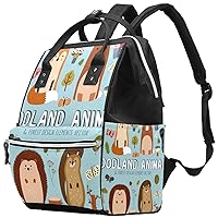 Woodland Animal Diaper Bag Travel Mom Bags Nappy Backpack Large Capacity for Baby Care
