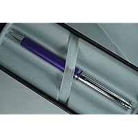 Cross Limited Collection Classic Avitar Matte Purple Barrel with Polished Chrome Appointments, and Matching Signature Mid Ring, Medium Point Luxury Gift Pen