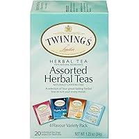 Twinings Assorted Herbal Tea Bags, 20 Count (Pack of 6)