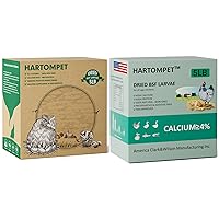 HARTOMPET 10LB Non-GMO Dried Black Soldier Fly Larvae, Superior Calcium Boost for Chickens, Better Than Dried Mealworms, Poultry Feed Ideal for Molting & Laying Hens, Wild Birds, Ducks