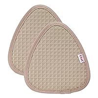 T-fal Waffle Silicone Pot Holder Set, Softflex, Non-Slip Grip, Heat Resistant, 8.25 x 7.5-inches, 2 Pack, Sand