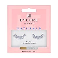 Eylure Naturals No. 031 Reusable Eyelashes, Adhesive Included, 1 Pair